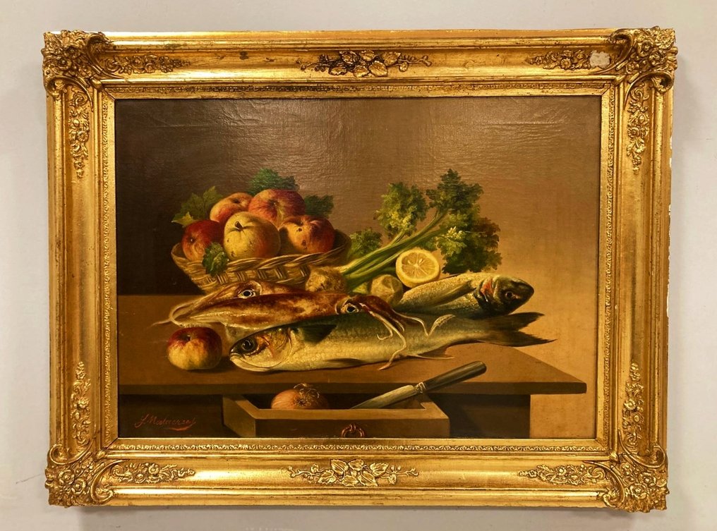 Francesco Malacrea (1812-1886) - Natura morta di pesce #1.0