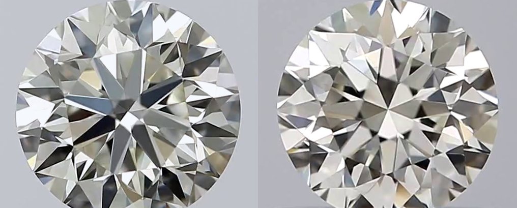 没有保留价 - 2 pcs 钻石 (天然) - 0.80 ct - 圆形 - H - VVS1 极轻微内含一级 - 国际宝石研究院(IGI) - 配对,EX VG #1.0