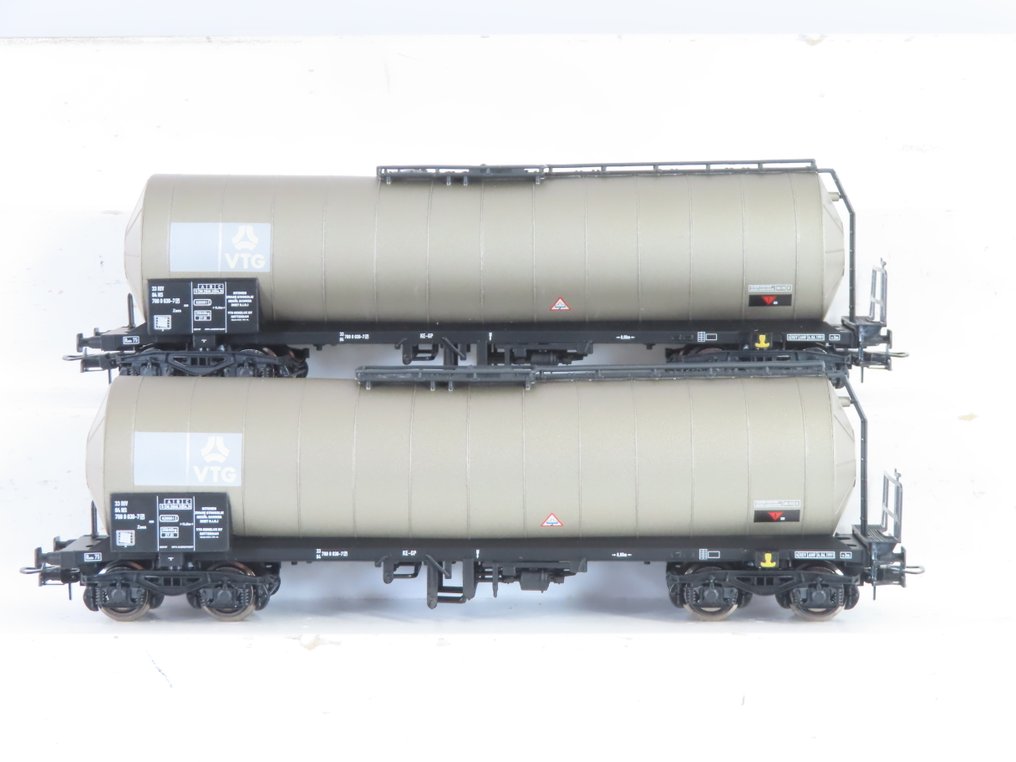 Rivarossi H0轨 - HR6147 - 模型火车货运车厢 (2) - 2辆4轴锅车 'VTG' 时代 V - NS #1.0