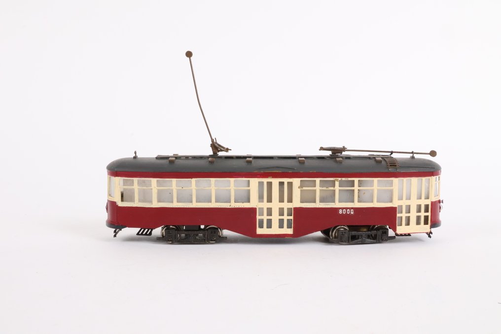 Merk niet bekend H0 - Model tram (1) - Messing tram motor car 8000 #1.0