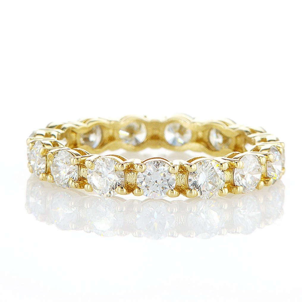 χωρίς τιμή ασφαλείας - Δαχτυλίδι - 14 καράτια Κίτρινο χρυσό -  2.15ct. tw. Διαμάντι (Φυσικό) - D-G COLOR VS-SI #1.0