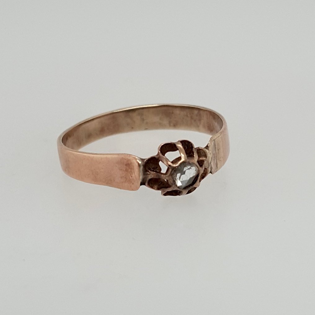 沒有保留價 - 戒指 - 14 克拉 玫瑰金 -  0.10ct. tw. 鉆石 (天然)  - Roosgeslepen Diamant #4.3