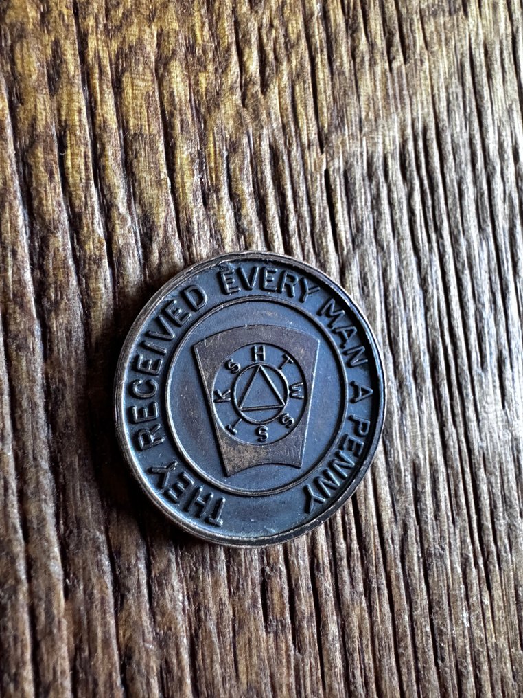 1900c R.A.M 共济会标志代币/“便士”。他们每人都得到了一个便士。. 1900  (没有保留价) #1.0