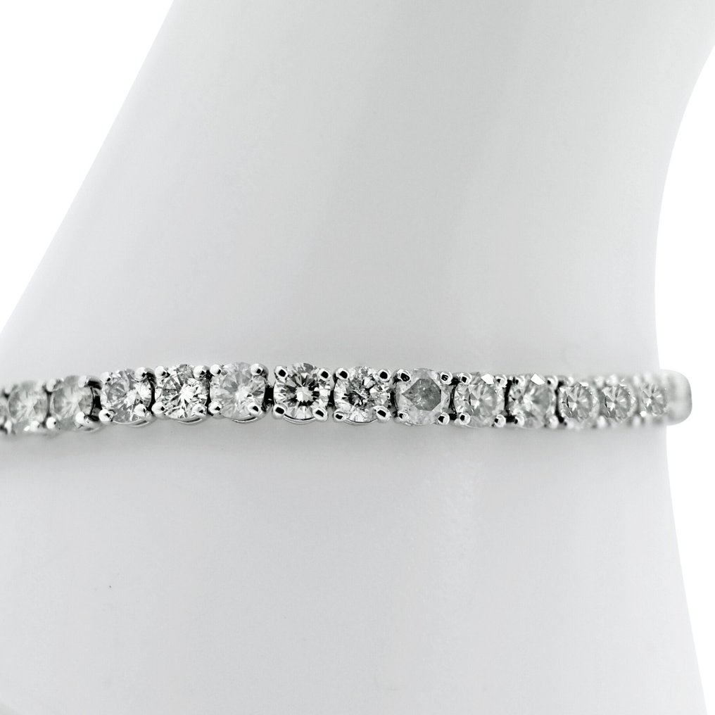 没有保留价 - 手镯 - 14K包金 白金 -  11.77ct. tw. 钻石 (天然) - 钻石 #1.0