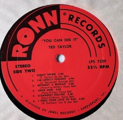 Ted Taylor - You Can Dig It! - Disque vinyle - Pressage inconnu - 1970 #4.3