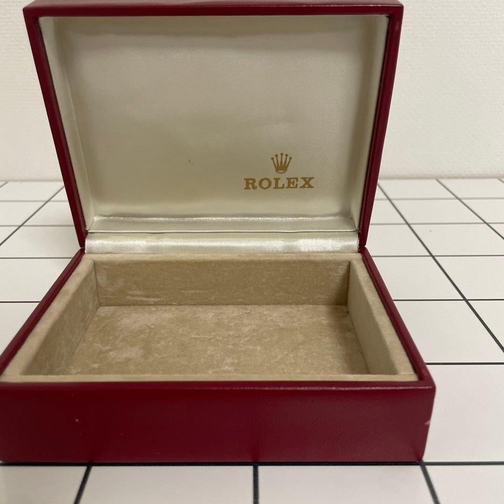 Rolex - Eske - Rolex tom eske – vintage lærkasse for klokkesamlere (brukt) - Lær (utvendig), fløyel (innvendig) #2.1