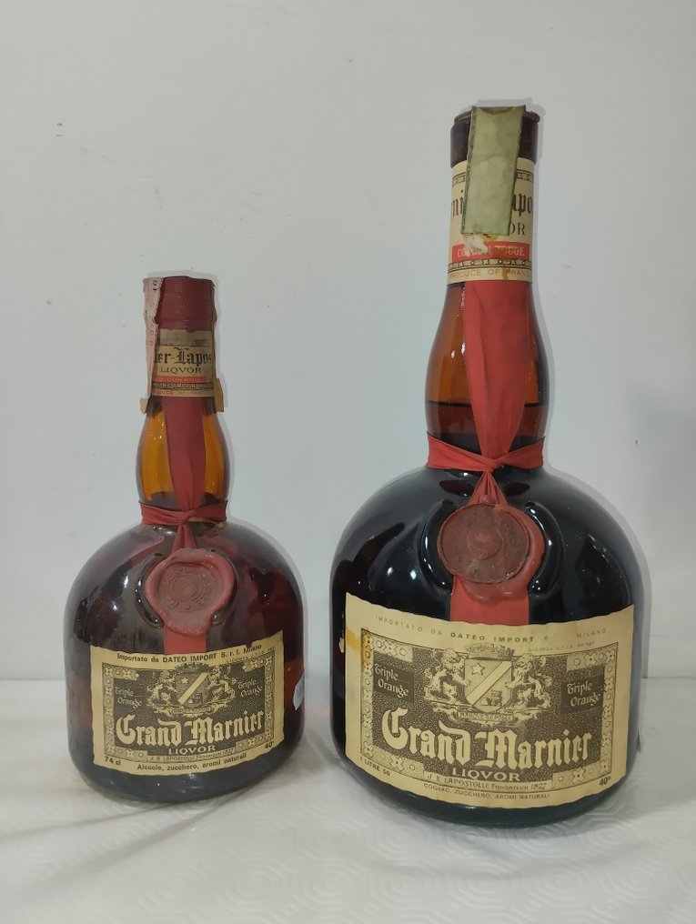 Grand Marnier - Magnum + regular Cordon Rouge  - b. 1970er Jahre - 1,5 l, 74 cl - 2 flaschen #1.0