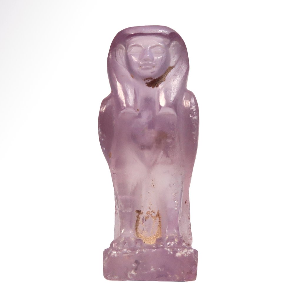 Égypte ancienne Améthyste Amulette d'un oiseau Ba #2.1