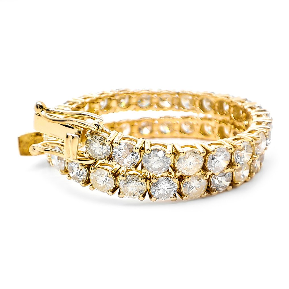 Sans prix de réserve - Bracelet - 14 carats Or jaune -  9.36ct. tw. Diamant (Naturelle) #3.2