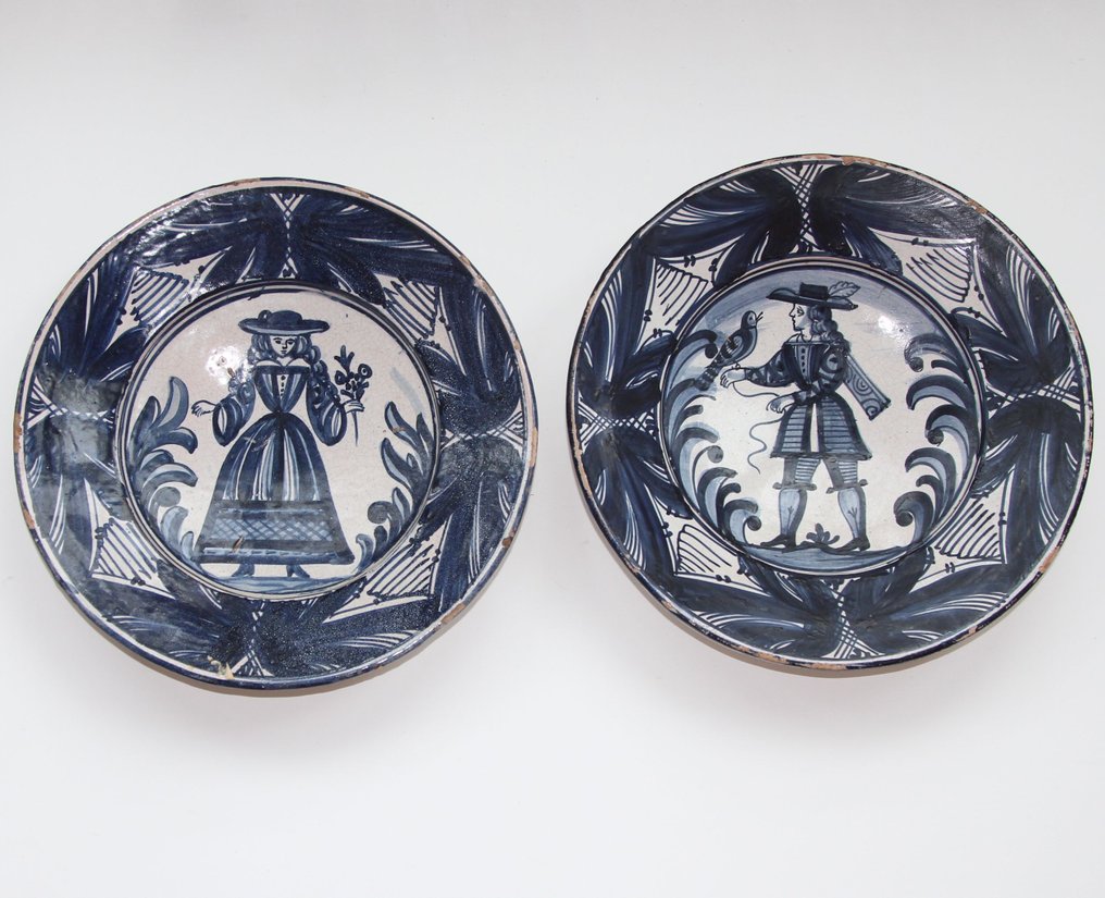 La Bisbal d’Empordà – La Corbata - 盤子 (2) - 陶瓷 - 19世纪后期 #1.0