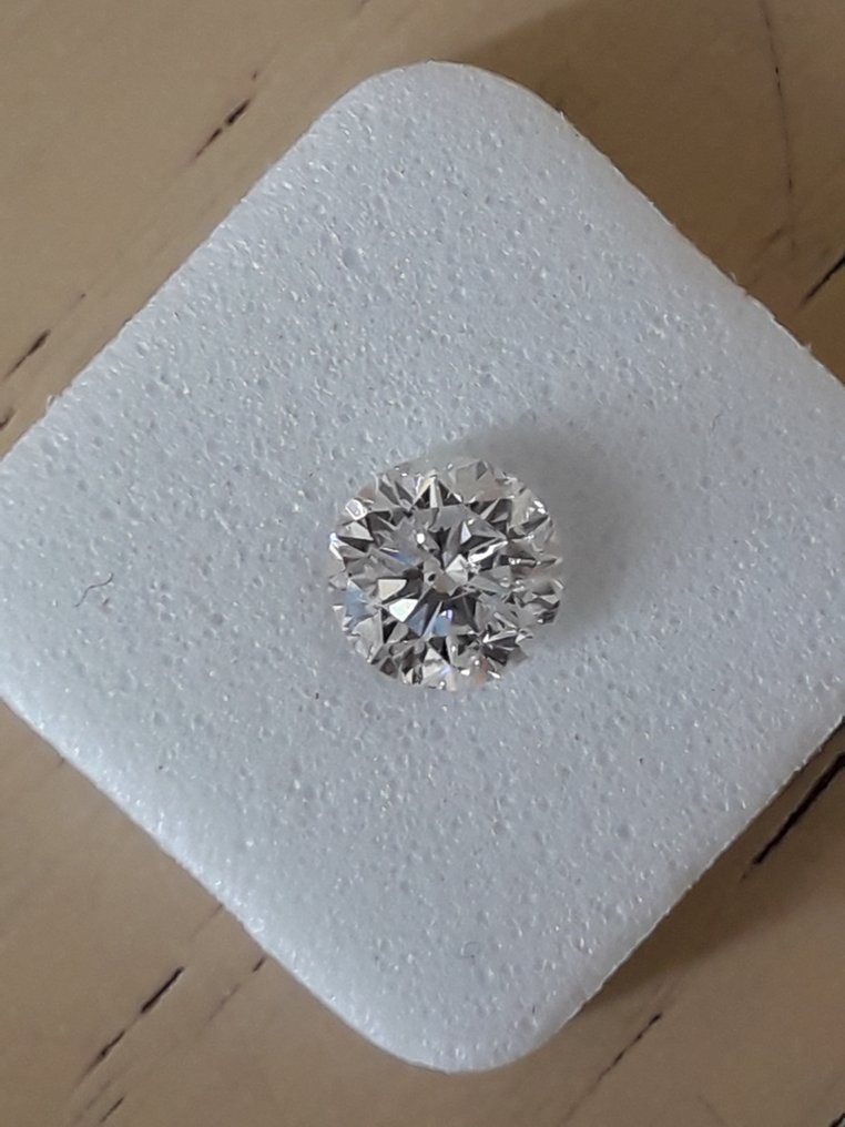 沒有保留價 - 1 pcs 鑽石  (天然)  - 1.00 ct - 圓形 - G - I1 - Gemewizard Gemological Laboratory (GWLab) #1.0