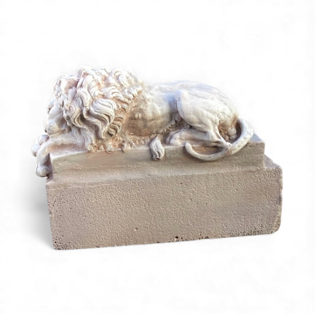 雕刻, Coppia leoni - 25 cm - Canova的狮子对 - 石膏雕刻 #4.3