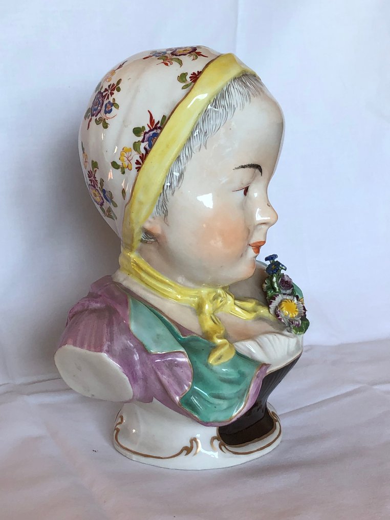 Faiencerie Niderviller - Προτομή, Busto bambina - 25 cm - Πορσελάνη - 1780 #1.0