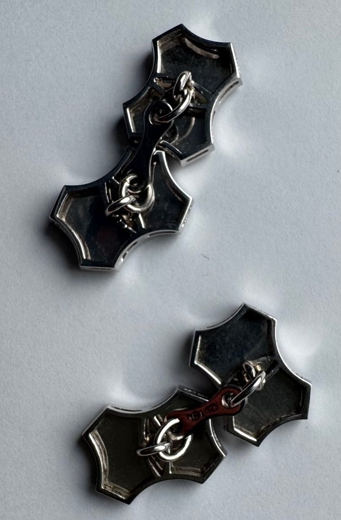 Cufflinks - 18 kt. White gold - With Brillantini Huit Huit #3.2