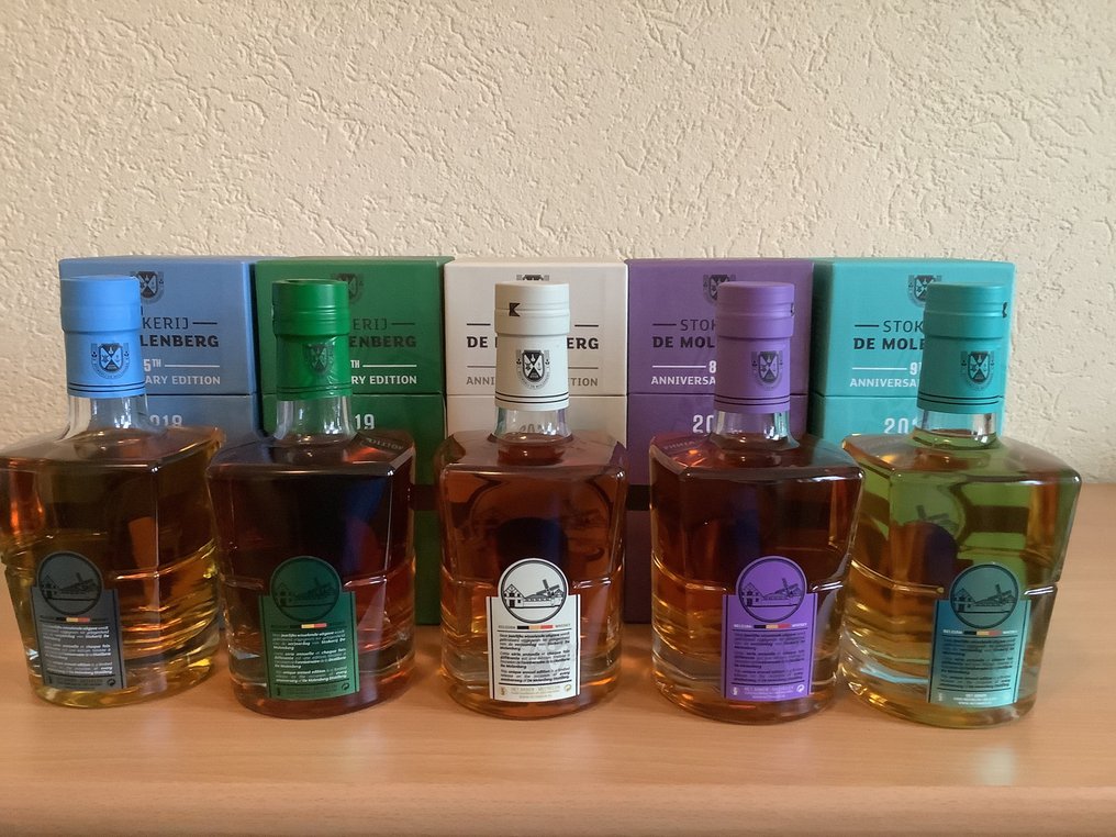 Gouden Carolus - Victor, Esmeralda, Rabelo, Bajan & Folle Blanche - 5th-9th Anniversary Edition 2018-2022 - Stokerij De Molenberg  - 50cl - 5 bottles #1.0