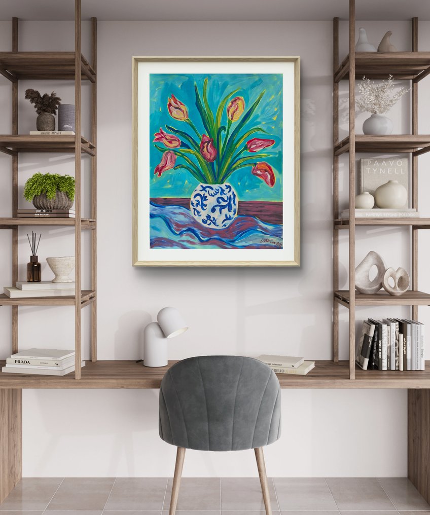 Kirsty Wain - Tulips in Chinoiserie  - NO Reserve #3.2