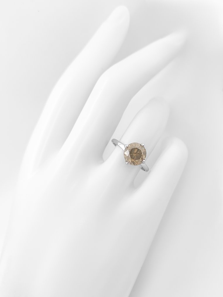 沒有保留價 - 戒指 - 14 克拉 白金 -  2.55ct. tw. 鉆石 (天然彩色) - IGI 证书 #3.2