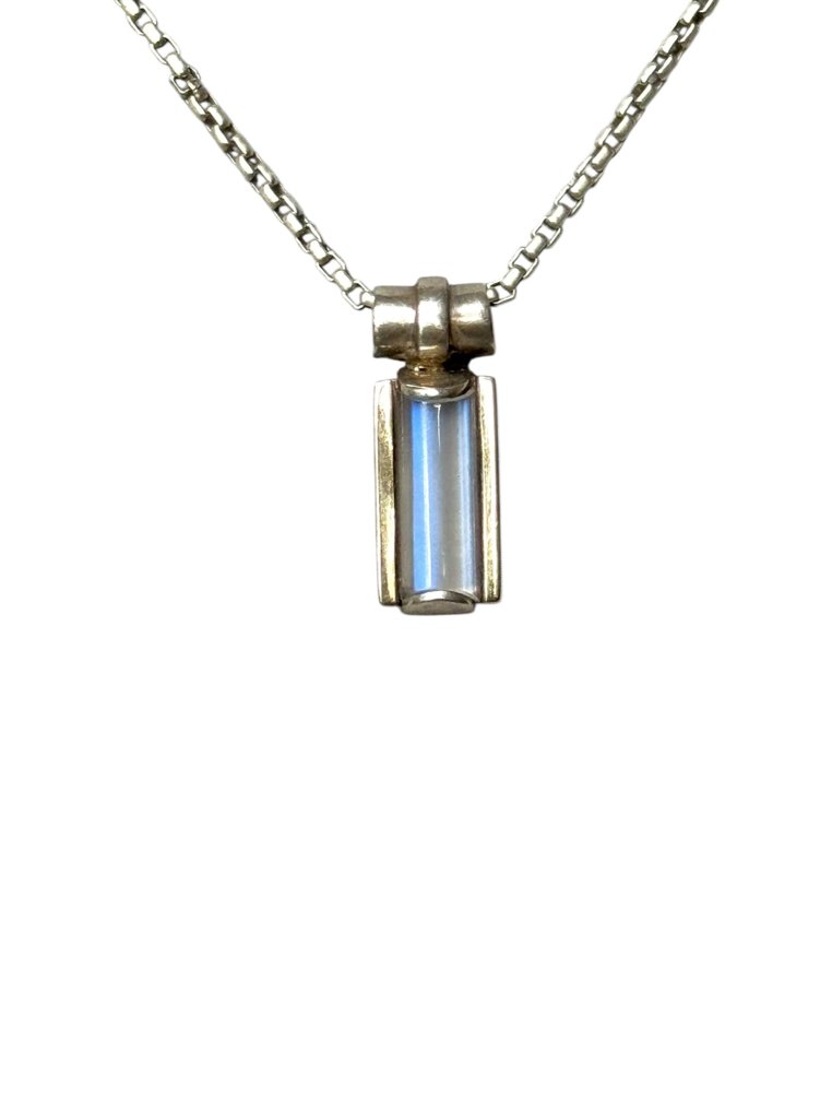 Sans prix de réserve - Collier avec pendentif Argent - Maansteen, art déco #2.1