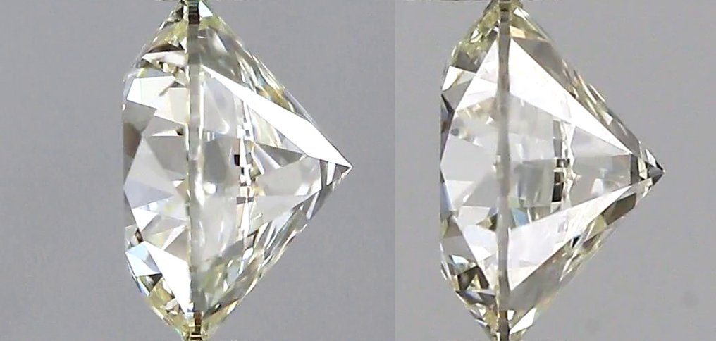 没有保留价 - 2 pcs 钻石 (天然) - 0.67 ct - 圆形 - J - IF - 国际宝石研究院(IGI) - 匹配对 3EX Non #1.0
