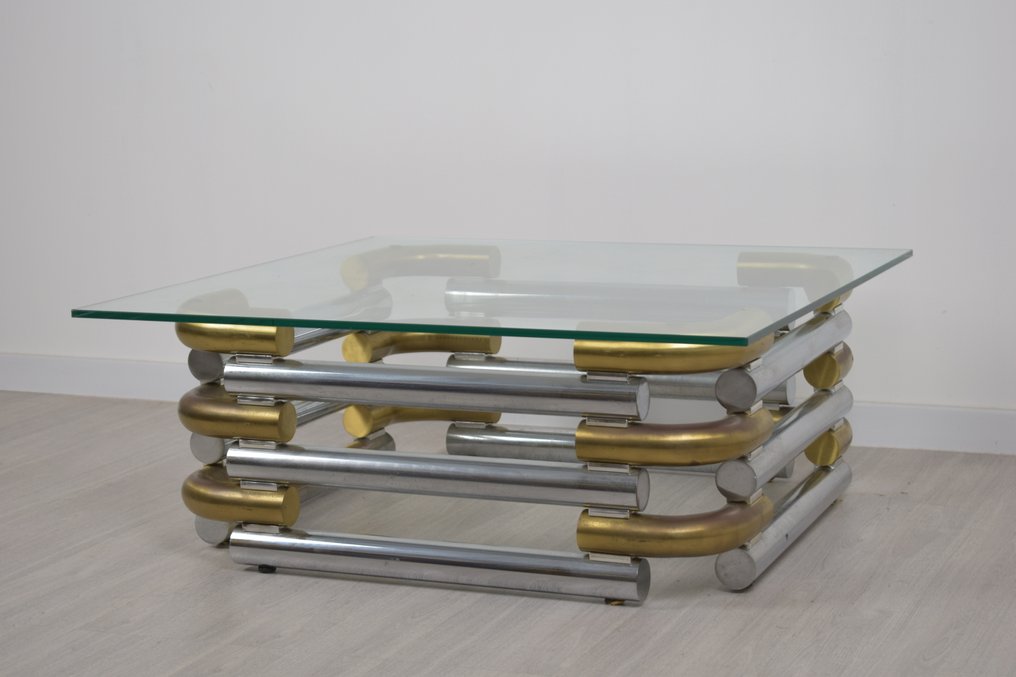 Sofabord - Stål, Messing, Glas #3.2