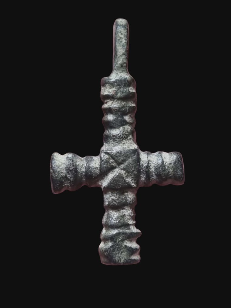 Medieval, Crusaders Era Bronze, Top Cross Pendant  (No reserve price) #1.0
