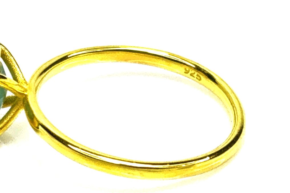 χωρίς τιμή ασφαλείας - Statement δαχτυλίδι Ασημί -  4.35ct. tw. Σμαράγδι - Ανθρακωμένος Σκουλαρίκι #3.2