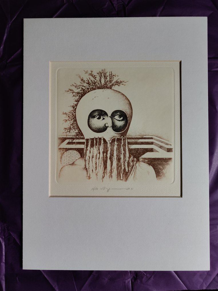 Kurt Regschek (1923-2005) - Kafka- etching, handsigned and numb. 1971 #2.1