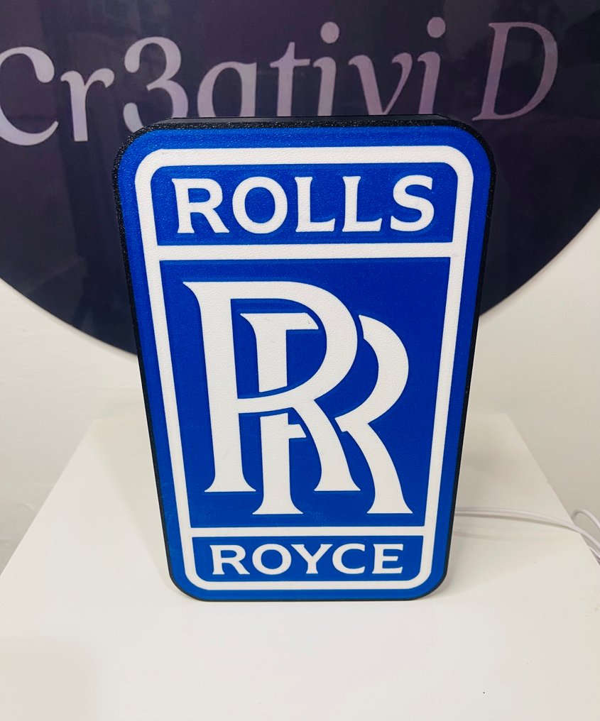 Custom illuminated wall lightbox – Luxury automotive emblem design – Made in Italy - Cr3ativid - Insegna luminosa - Plastica #2.1