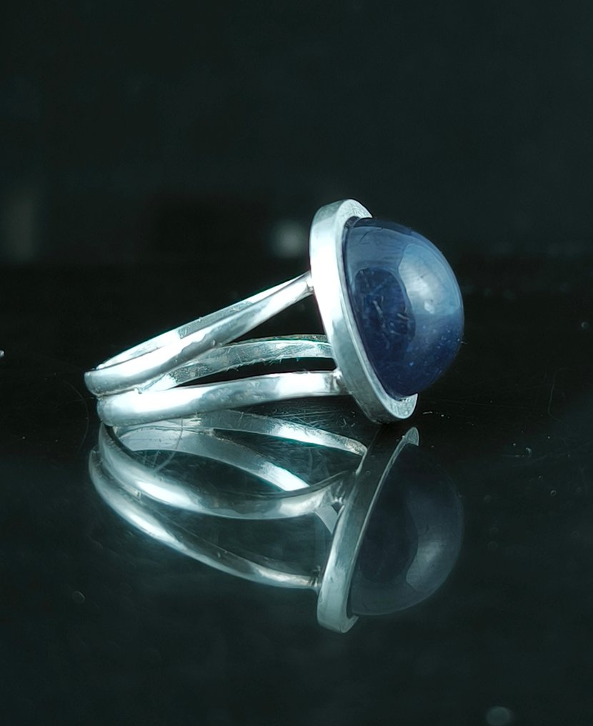 Saphir - Silber - Amulett-Ring #3.2