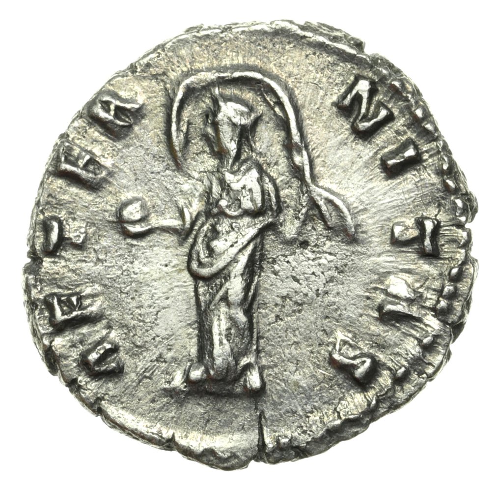 Rooman imperiumi. Faustina I († 140/1 aaj.). Denarius (Aeternitas). Struck under Antoninus Pius, Rome mint after 141 AD.  (Ei pohjahintaa) #1.0