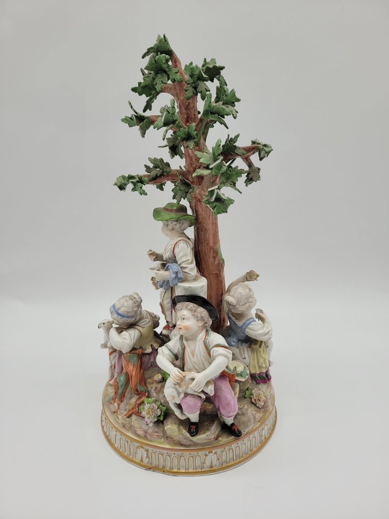 Frankenthal - Γλυπτό, Autour de l'arbre - 32 cm - Πορσελάνη, Χρυσός #1.0