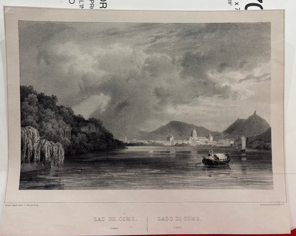 France - Lake Como; Isidore Laurent Deroy - Lago di Como - 1821-1850 #3.2