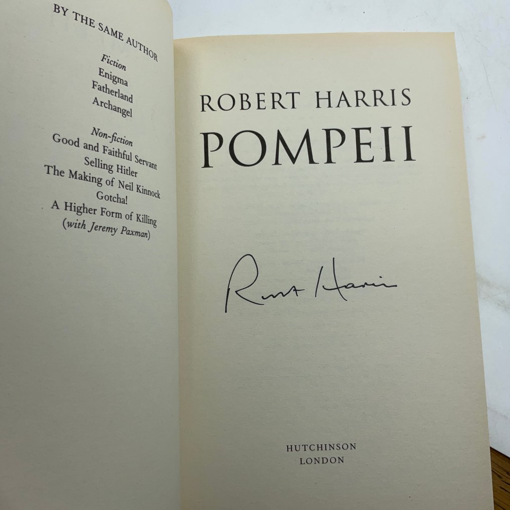 Signed; Robert Harris - Pompeii (signed UK Uncorrected Proof copy) - 2003 #1.0