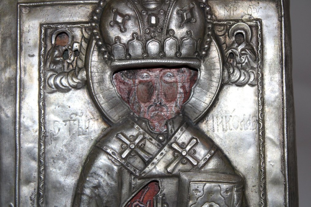 Εικόνα - Νικόλαος ο Θαυματουργός - Ξύλο, Επάργυρο #2.1