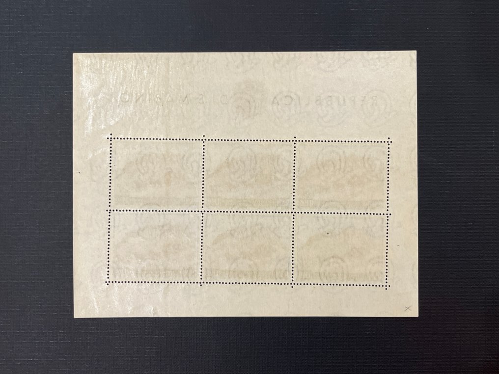 San Marino 1949 - San Marino banknote of the UPU, L. 100, new with intact gum. - Sassone N. 8 #1.0