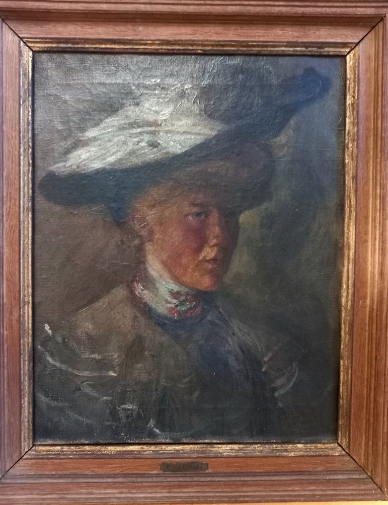 Lovis Corinth (1858-1925), Manner of - Junge Dame mit grossen Hut #3.2