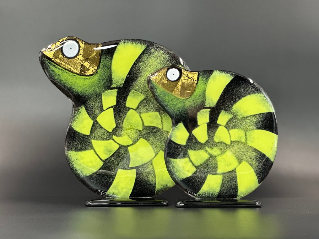 Studio Habrat - Szobrocska - Cameleon (2) - Üveg #4.3