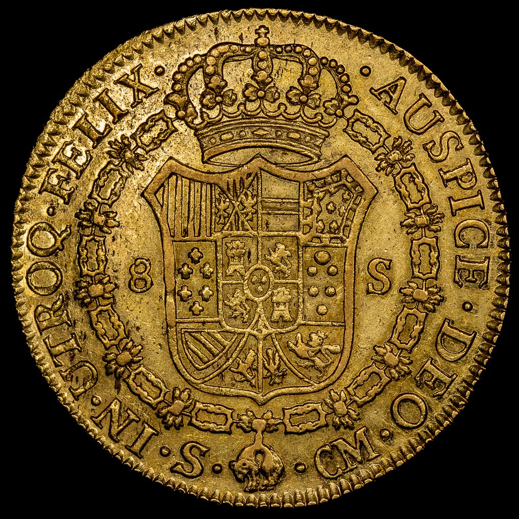 西班牙. 卡洛斯三世. 8 Escudos 1787 - Sevilla CM #1.0