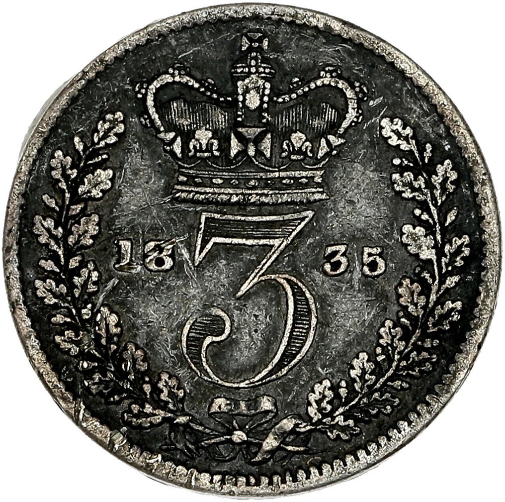 英國. William IV. 3 Pence 1835  (沒有保留價) #1.0