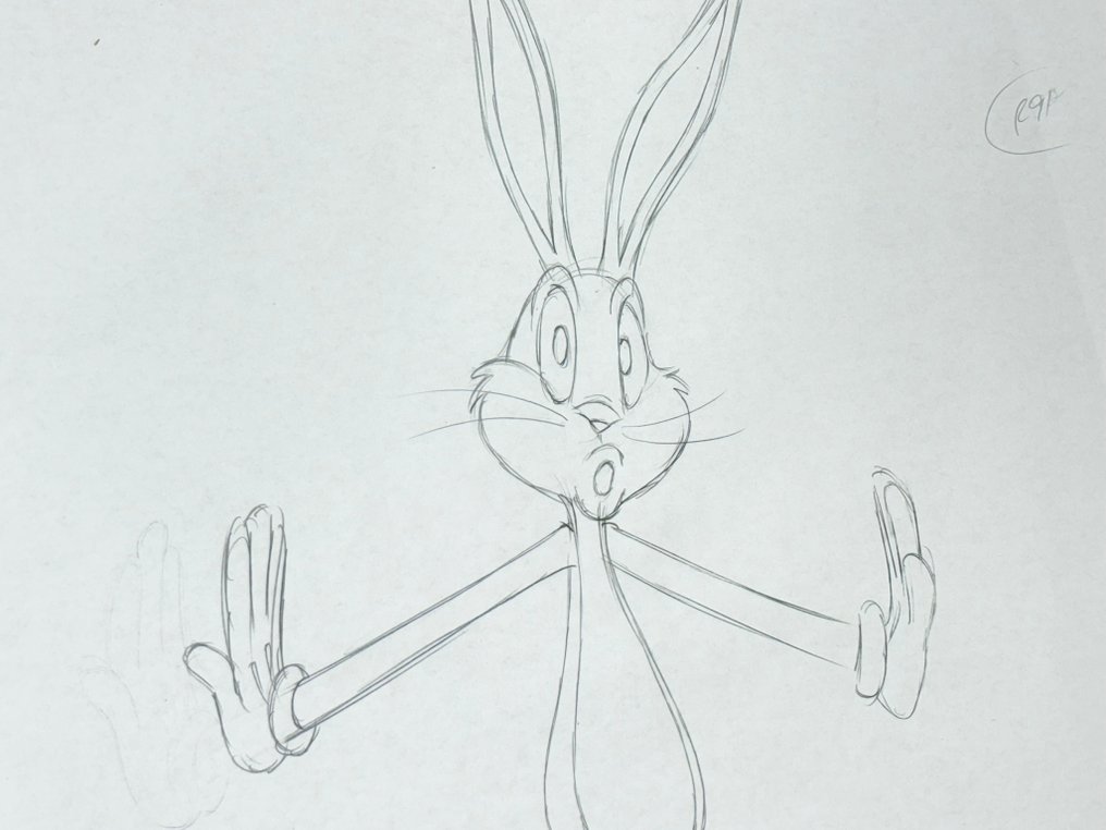 Warner Bros. - Original Animation Drawing of Bugs Bunny (43x30 cm, big size) - Looney Tunes (ca. 1980's) #3.2