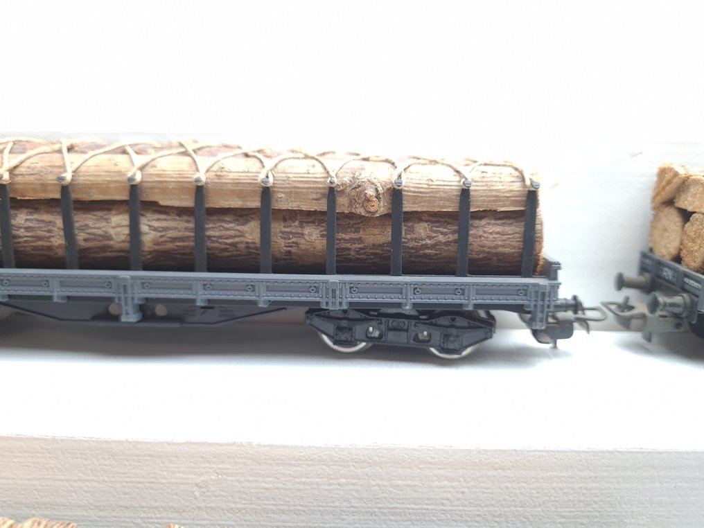 Electrotren H0 - Model train freight wagon set (11) - 11 diverse freight cars with loading. - RENFE #3.2