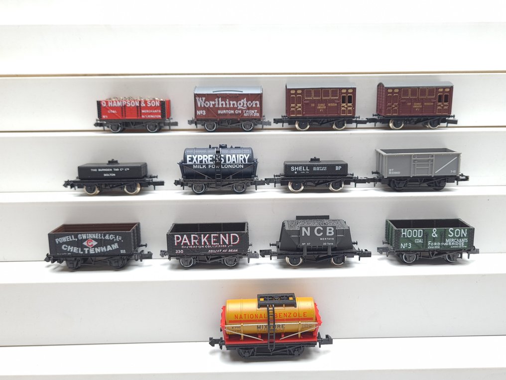 Peco/Graham Farish N - Model wagonu towarowego (13) - 13 różnorodnych wózków towarowych #1.0