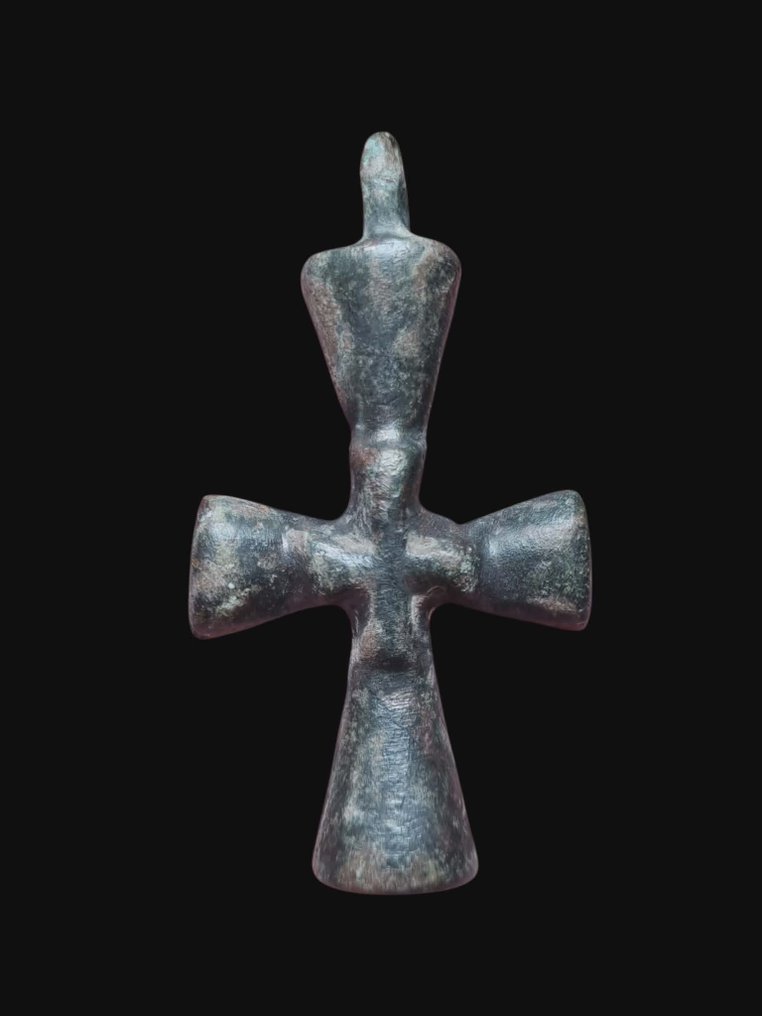 Μεσαιωνική, εποχή σταυροφόρων Μπρούντζος, Εκθαμβωτικό Σταυρό Κρεμαστό κόσμημα  (χωρίς τιμή ασφαλείας) #1.0