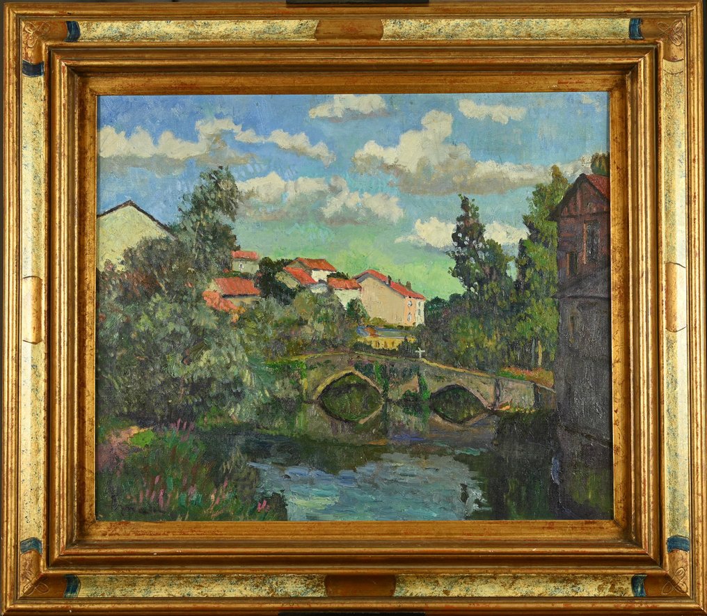 Albert Malet (1905-1986) - Vieux pont de Bellac, Haute Vienne #1.0