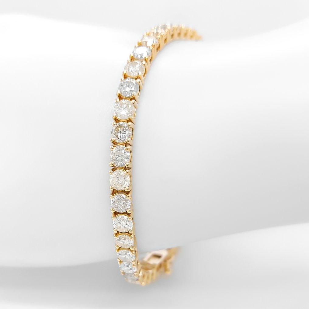 Sans prix de réserve - Bracelet - 14 carats Or jaune -  9.36ct. tw. Diamant (Naturelle) #4.3