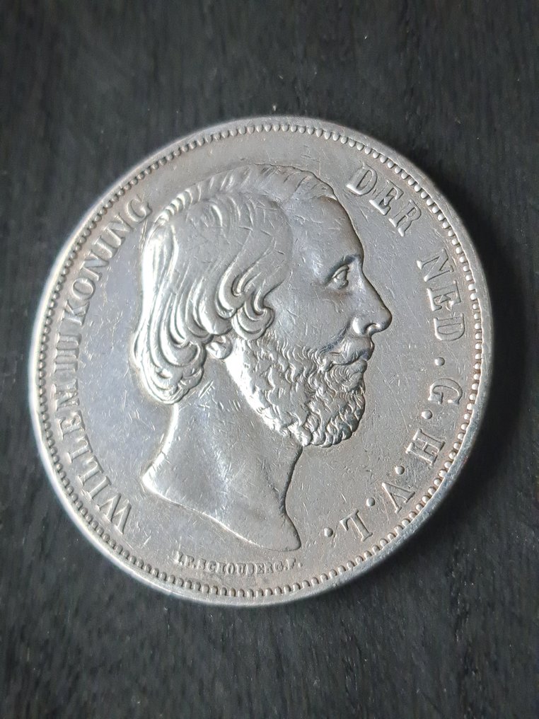 Holland. Willem III. 2 1/2 Gulden 1866  (Ingen mindstepris) #3.2