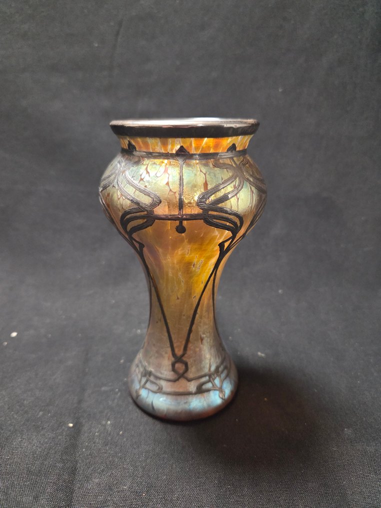 Lötz Witwe - 花瓶  - 玻璃 - Jugendstil镶嵌花瓶 #4.3