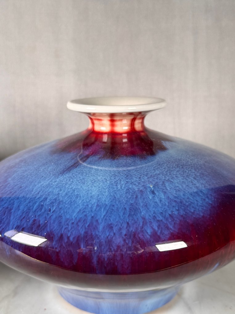 花瓶 - 瓷 - 中国 - 1960-1970 - 一对 flambé 花瓶 #4.3