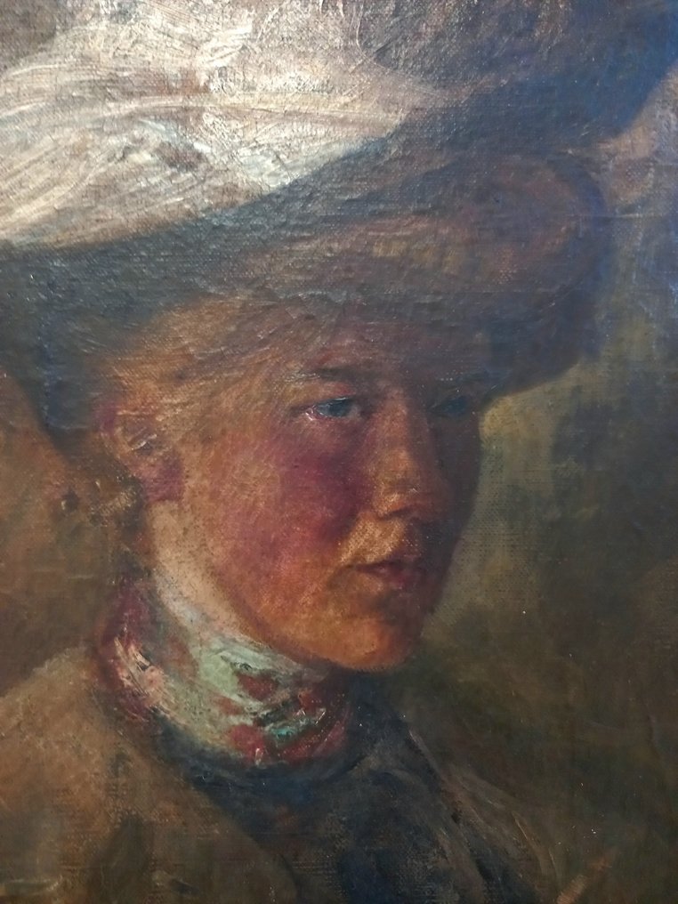 Lovis Corinth (1858-1925), Manner of - Junge Dame mit grossen Hut #4.3