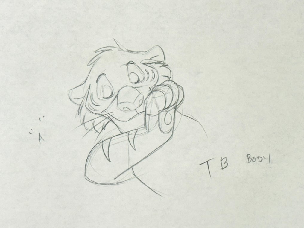 Walt Disney Animation Drawing of Shere Khan - Jungle Cubs (1996) - from Jungle Book #3.2